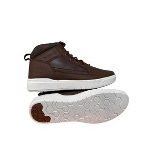 Timberland Men Allston Mid Lace Sneaker - Med Brown Full Grain - Size: 10.5